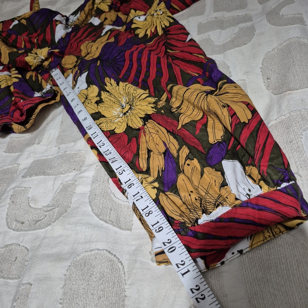 Vintage Bobbie Bee Tropical Cotton Jumpsuit Size 8 - Picture 14 of 14